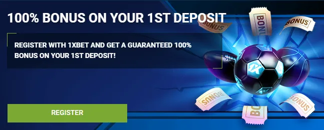 100% bonus on your first deposit at 1xBet Korea